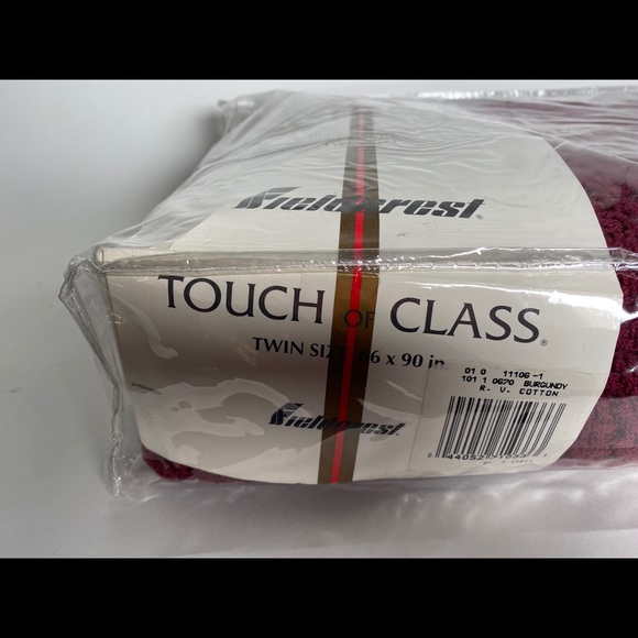 Fieldcrest 100% cotton waffle weave twin blanket - Picture 3 of 5